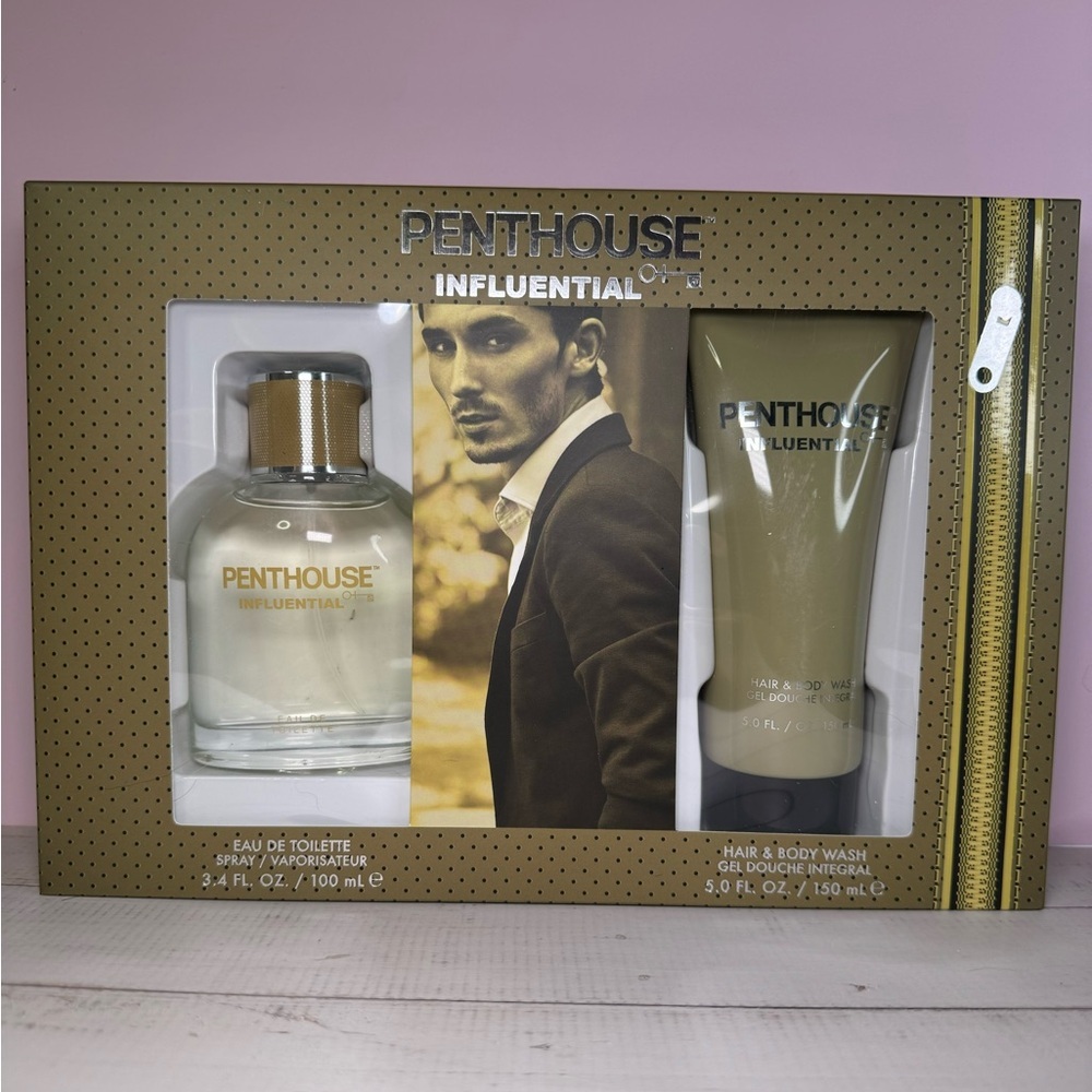 Penthouse INFLUENTIAL SET Eau de Toilette 3.4oz and Hair & Body Wash 5 fl oz
